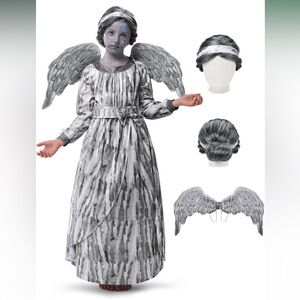 NWT Spooktacular Creations Girls Angel Costume, Kids Halloween, Sz Sml 5-7 Yrs